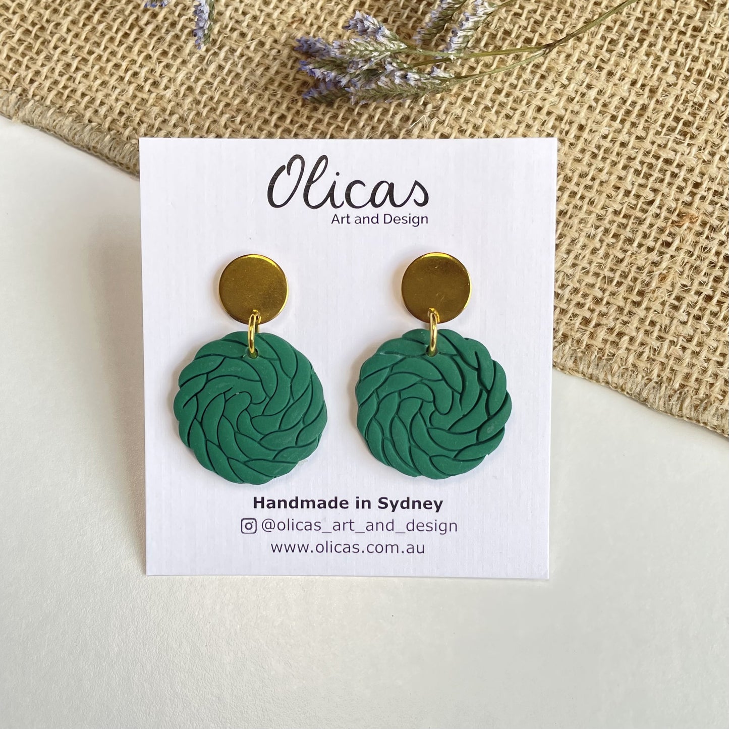 Sandy Dangles in Forest Green