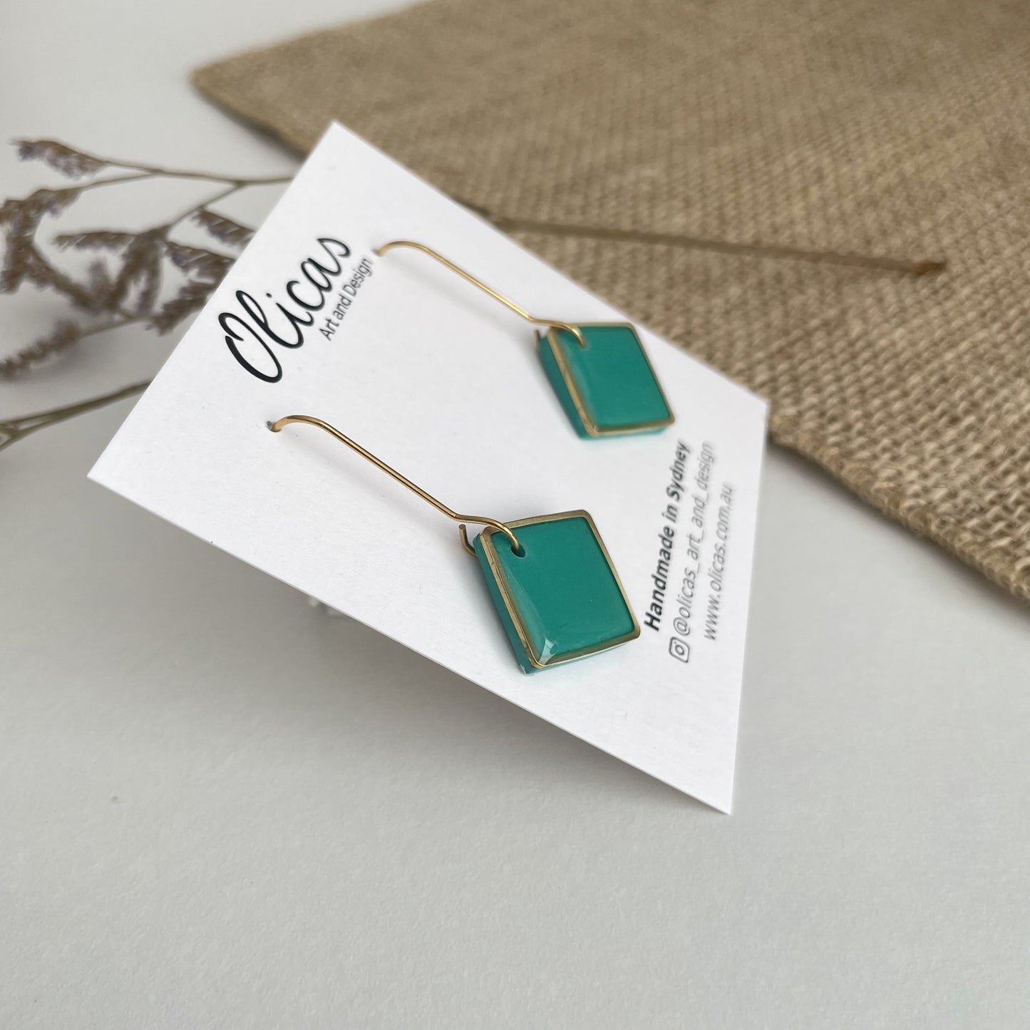 Zara Dangles in Green