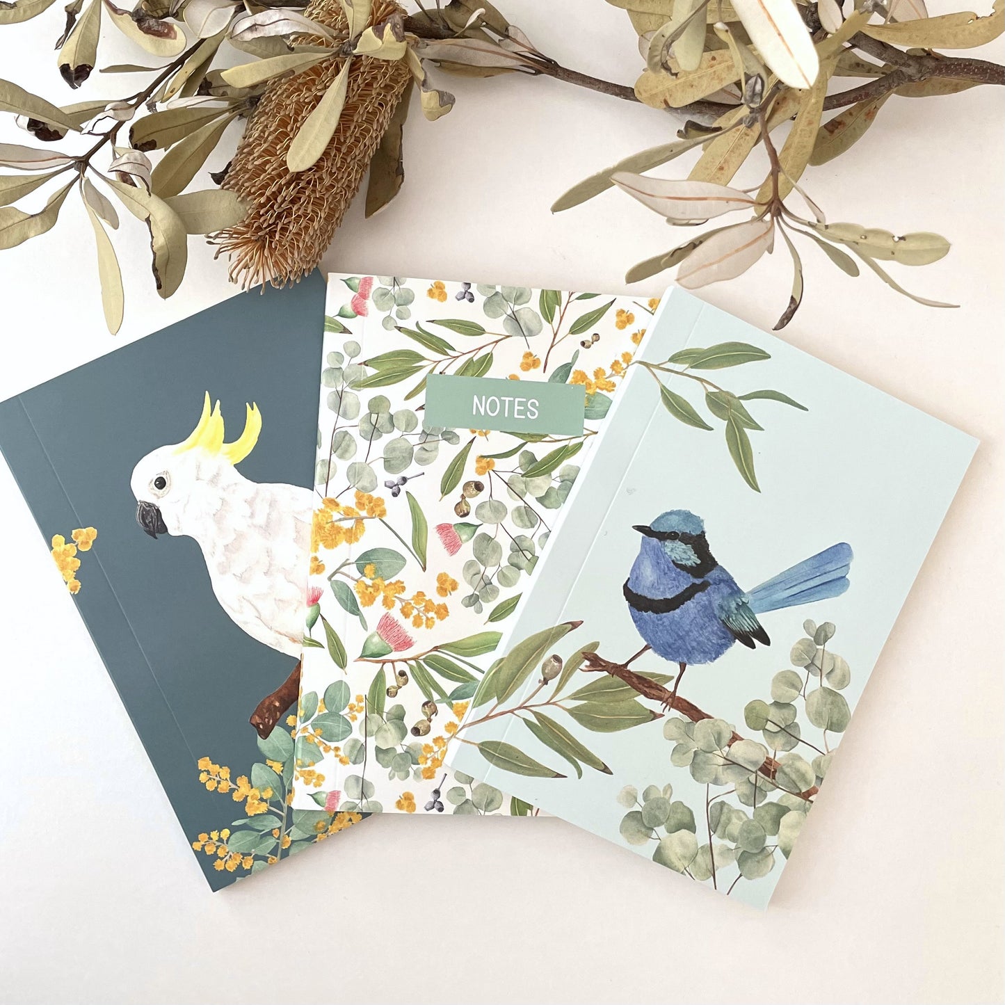 A5 Australian Notebooks / Cockatoo & Wattle