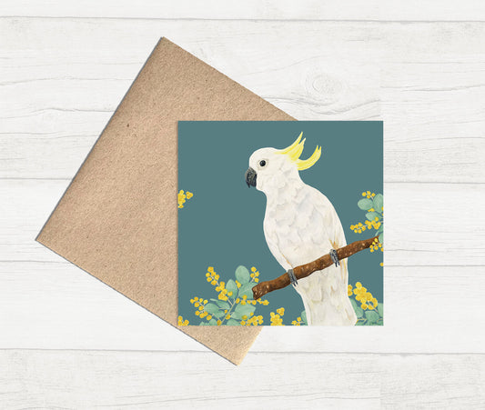 Watercolour Greeting Card - Cockatoo