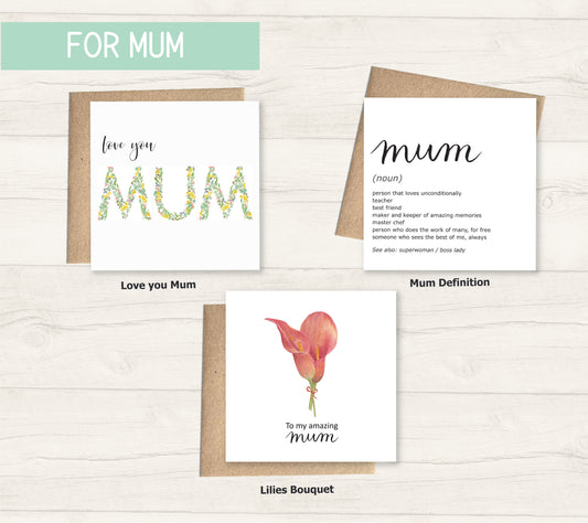 Cards for mum - Watercolour Greeting Cards