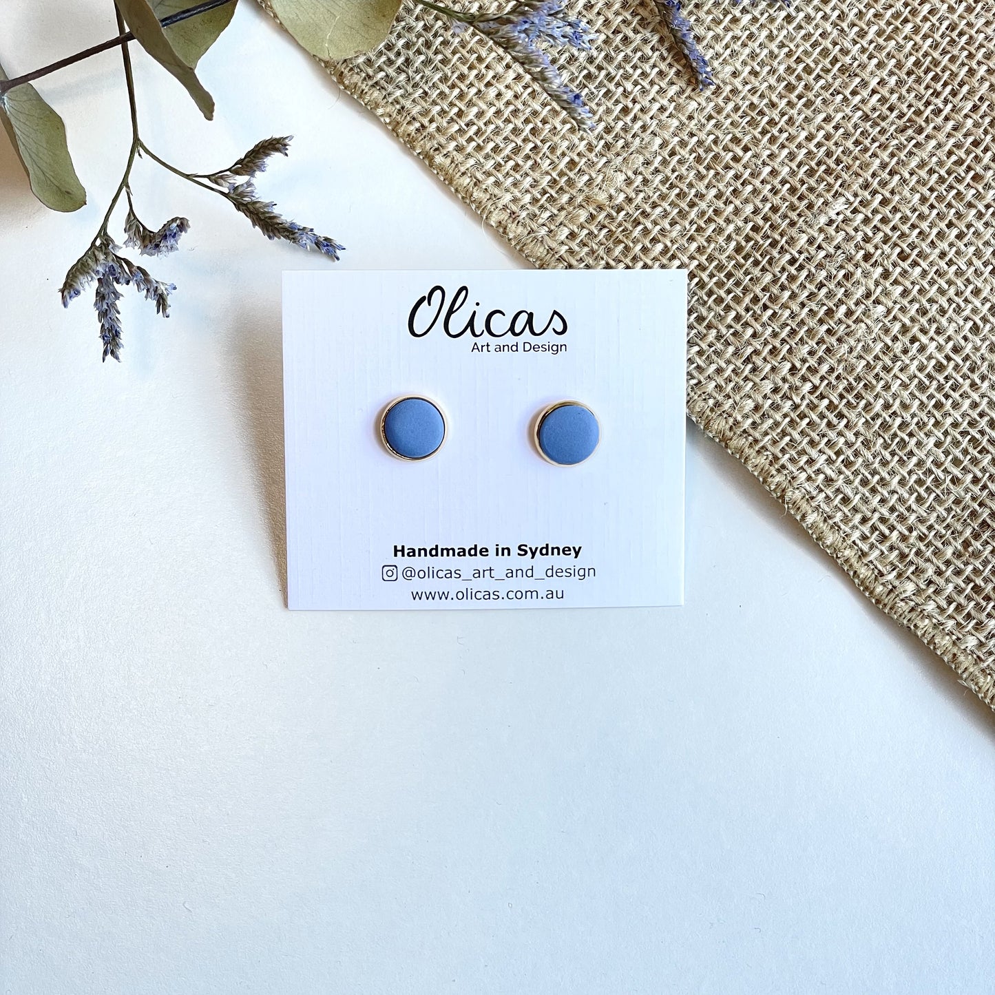 Mia Studs in Blue