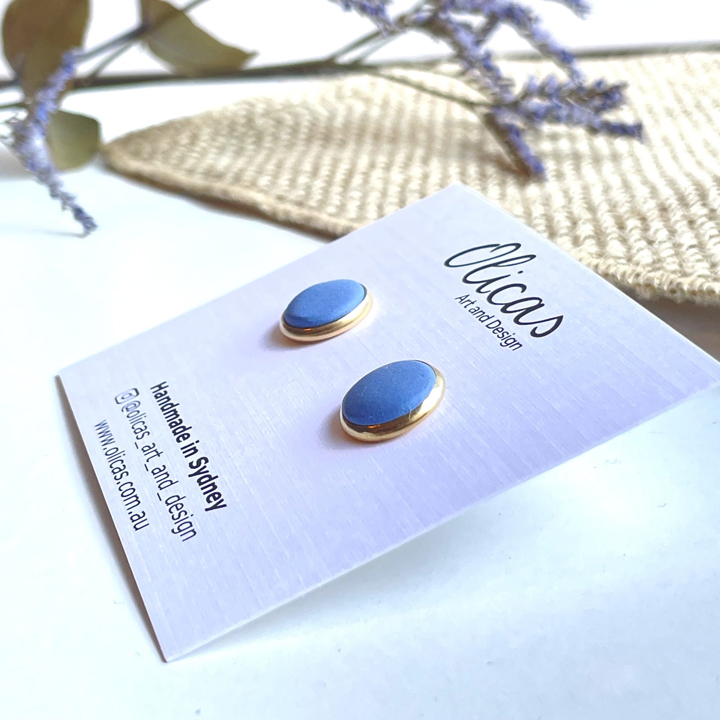 Mia Studs in Blue