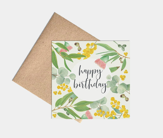 Watercolour Greeting Card - Australian Flora