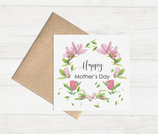 Mother's Day - Floral Wreath Watercolour Greeting Card