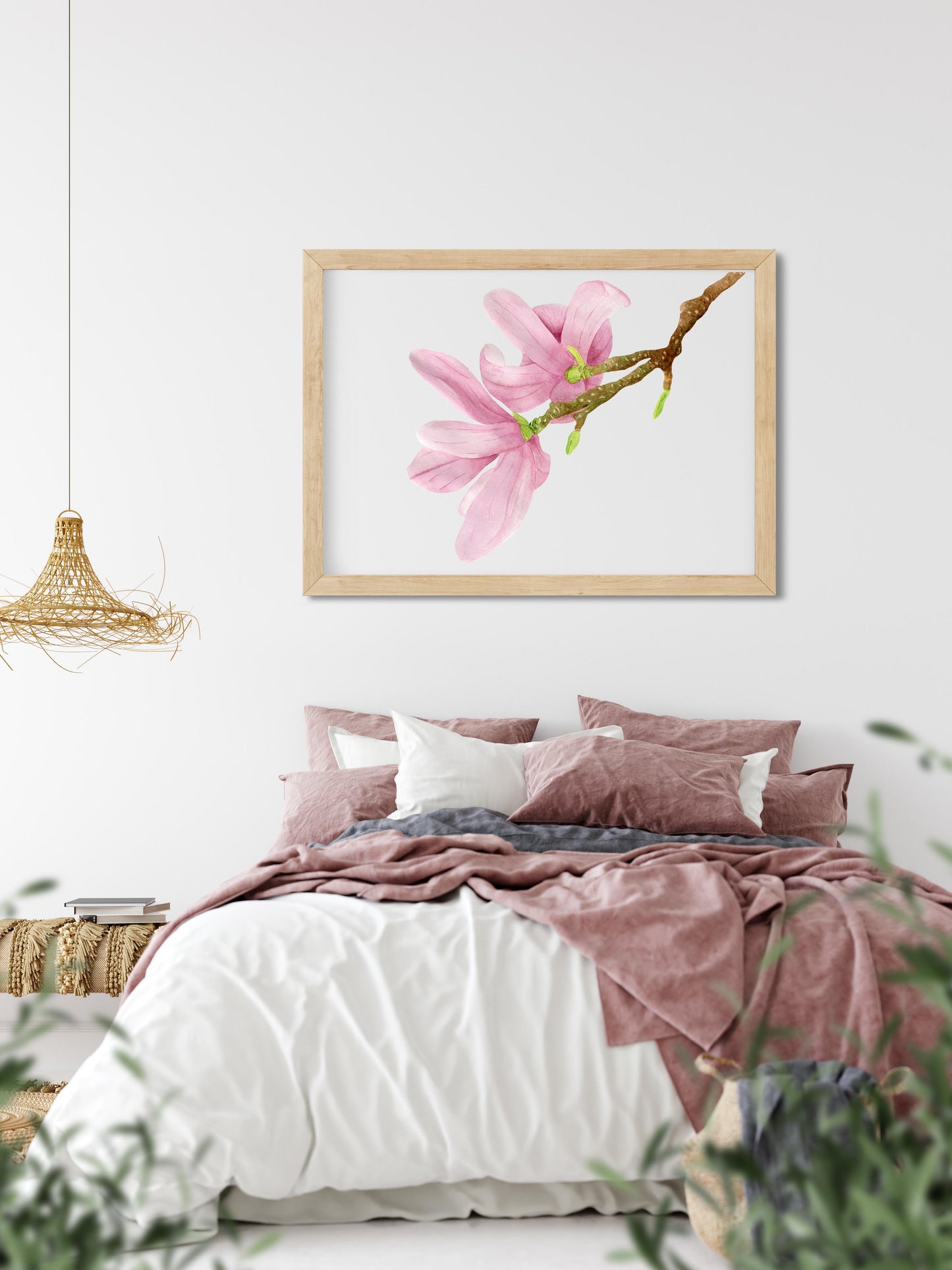 Magnolia Watercolour Print